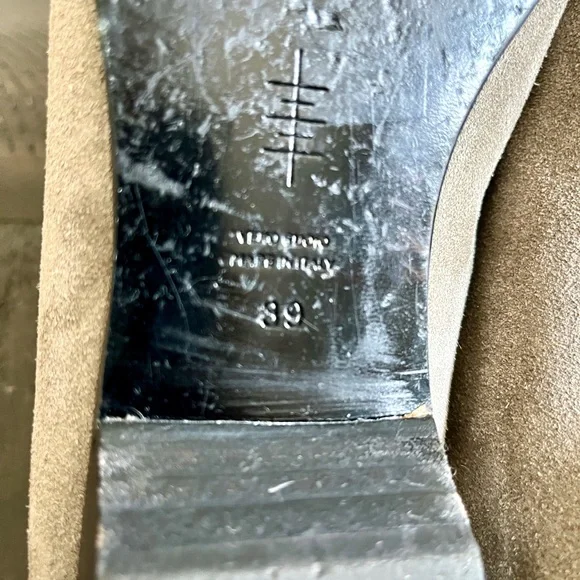 Alumnae Women Beige Taupe Suede Mule Boots Slip Ons Size 8 US / EU 39 - Picture 9 of 9